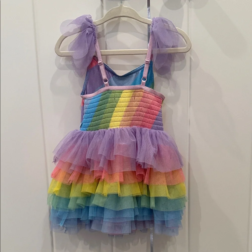 Posh Peanut Rainbow Striped Tutu Dress - Picture 3 of 3